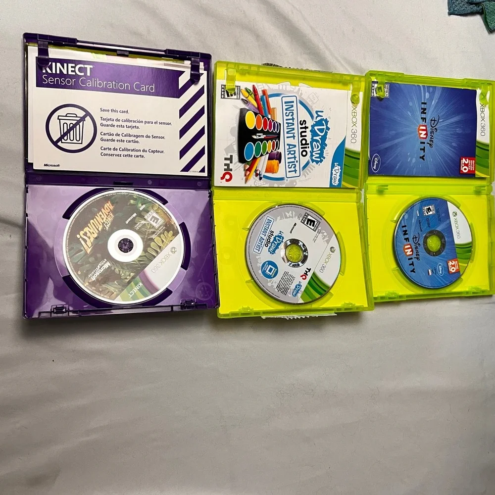 Xbox 360 &‎ PS2 Game Lot Madden 2004 Disney Infinity 2.0 Kinect Adventures uDraw